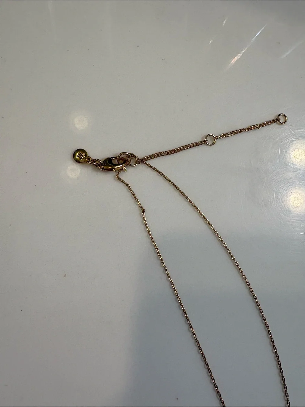 Madewell Gold Floral Trio Charm Necklace